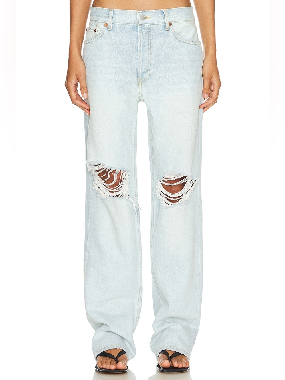 Re/Done Loose Long Light Wash Jeans